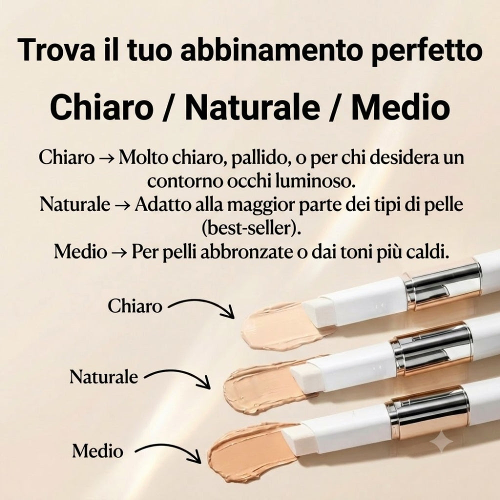 Fondotinta stick colore auto-adattivo 3 tonalità